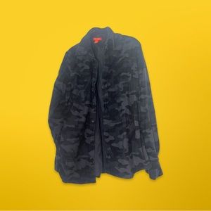 Joe Fresh Blue Camo Mens Button Down